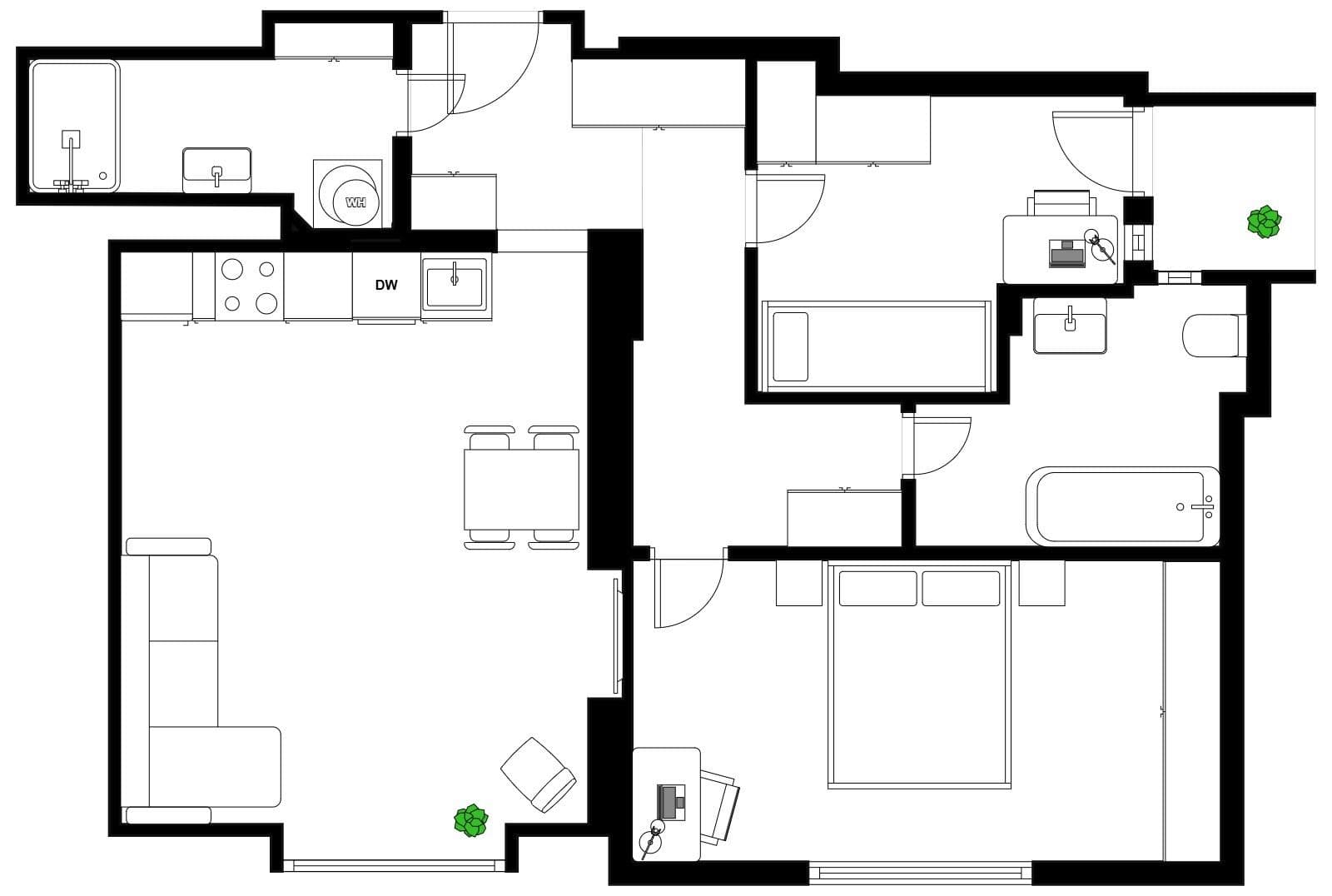 2 bedroom with open-plan kitchen flat for sale, 68 m², Tusarova, Prague, Prague 2 bedroom with open-plan kitchen flat for sale, 68 m², Tusarova, Prague, Prague