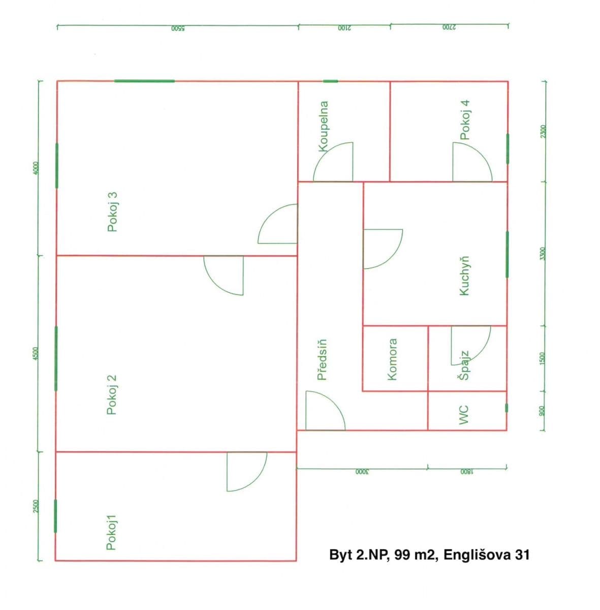 4 bedroom flat to rent, 99 m², Englišova, Opava, Moravskoslezský Region 4 bedroom flat to rent, 99 m², Englišova, Opava, Moravskoslezský Region