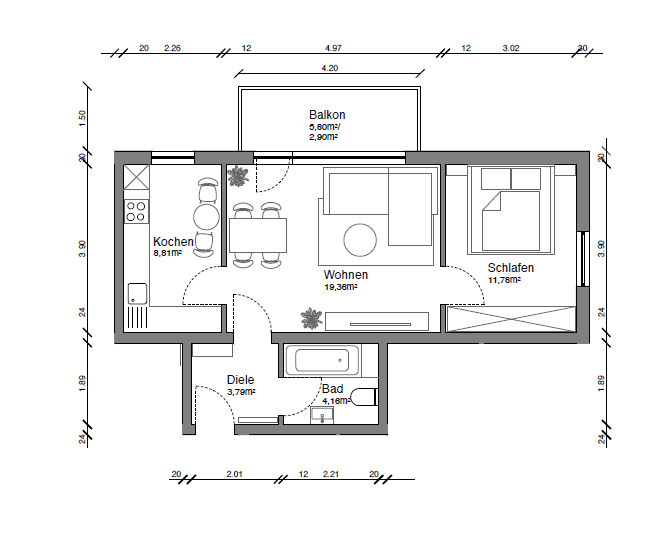 2 bedroom flat to rent, 50 m², Schäferstraße 16, Mönchengladbach, North Rhine-Westphalia 2 bedroom flat to rent, 50 m², Schäferstraße 16, Mönchengladbach, North Rhine-Westphalia