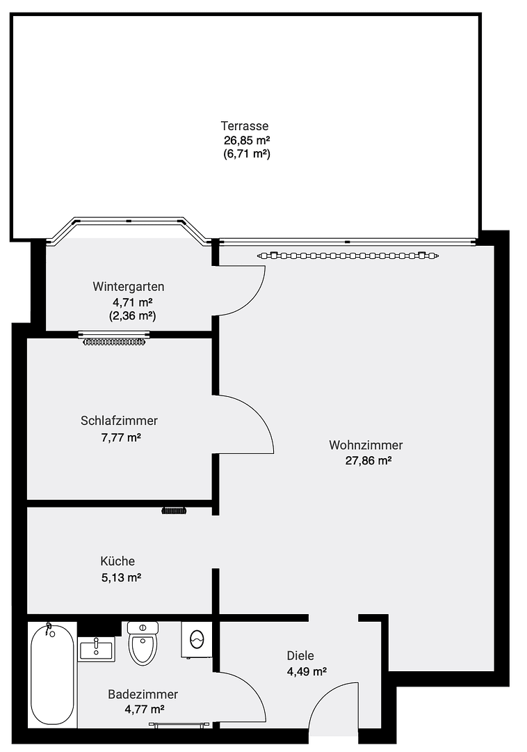 2 bedroom flat to rent, 60 m², Gustav-Heinemann-Straße 109, Bremen, Bremen 2 bedroom flat to rent, 60 m², Gustav-Heinemann-Straße 109, Bremen, Bremen