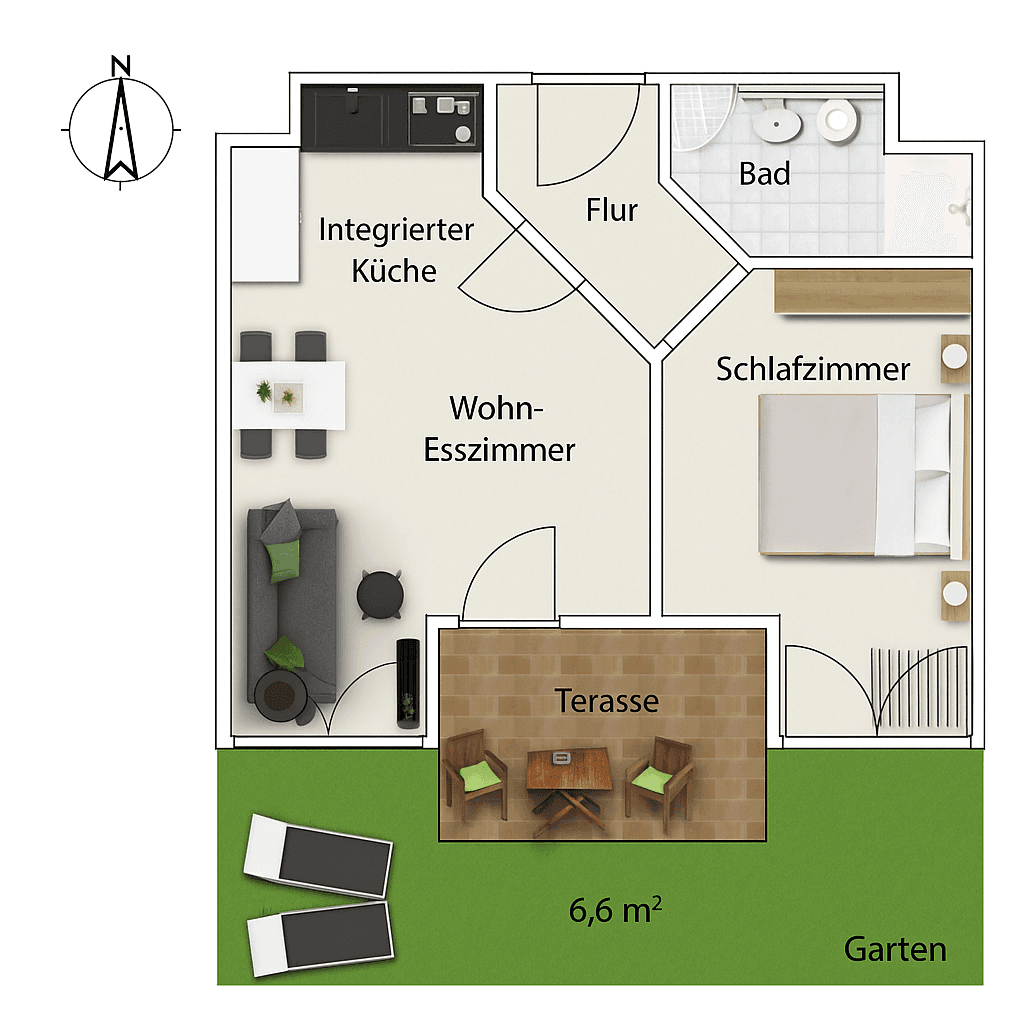 2 bedroom flat to rent, 40 m², Leonberg, Baden-Württemberg 2 bedroom flat to rent, 40 m², Leonberg, Baden-Württemberg