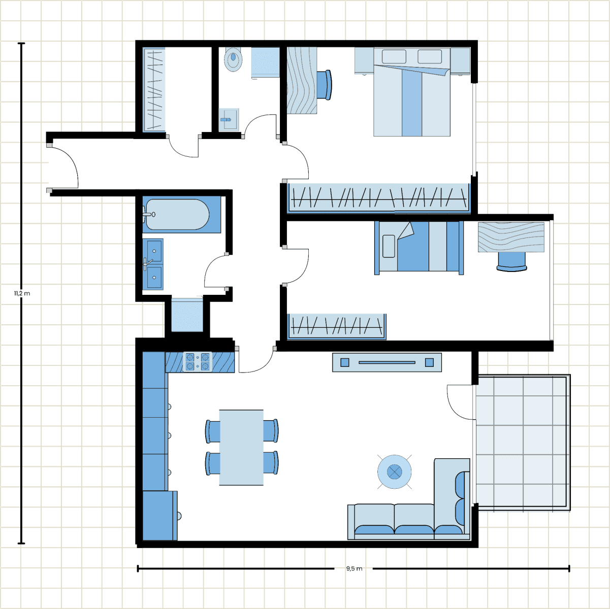2 bedroom with open-plan kitchen flat for sale, 87 m², Lindnerova, Prague, Prague 2 bedroom with open-plan kitchen flat for sale, 87 m², Lindnerova, Prague, Prague