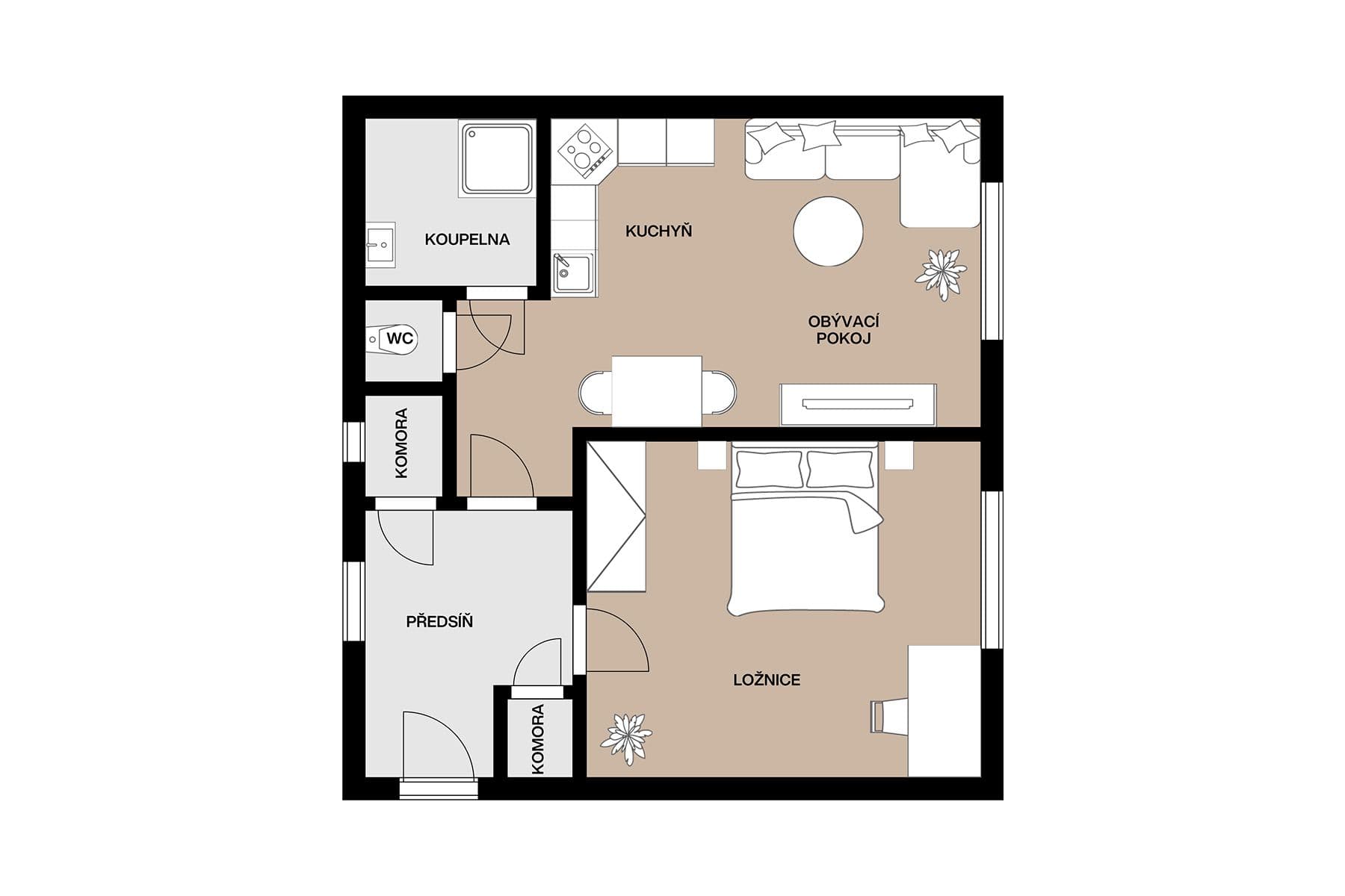1 bedroom with open-plan kitchen flat for sale, 64 m², Tovární, Prague, Prague 1 bedroom with open-plan kitchen flat for sale, 64 m², Tovární, Prague, Prague