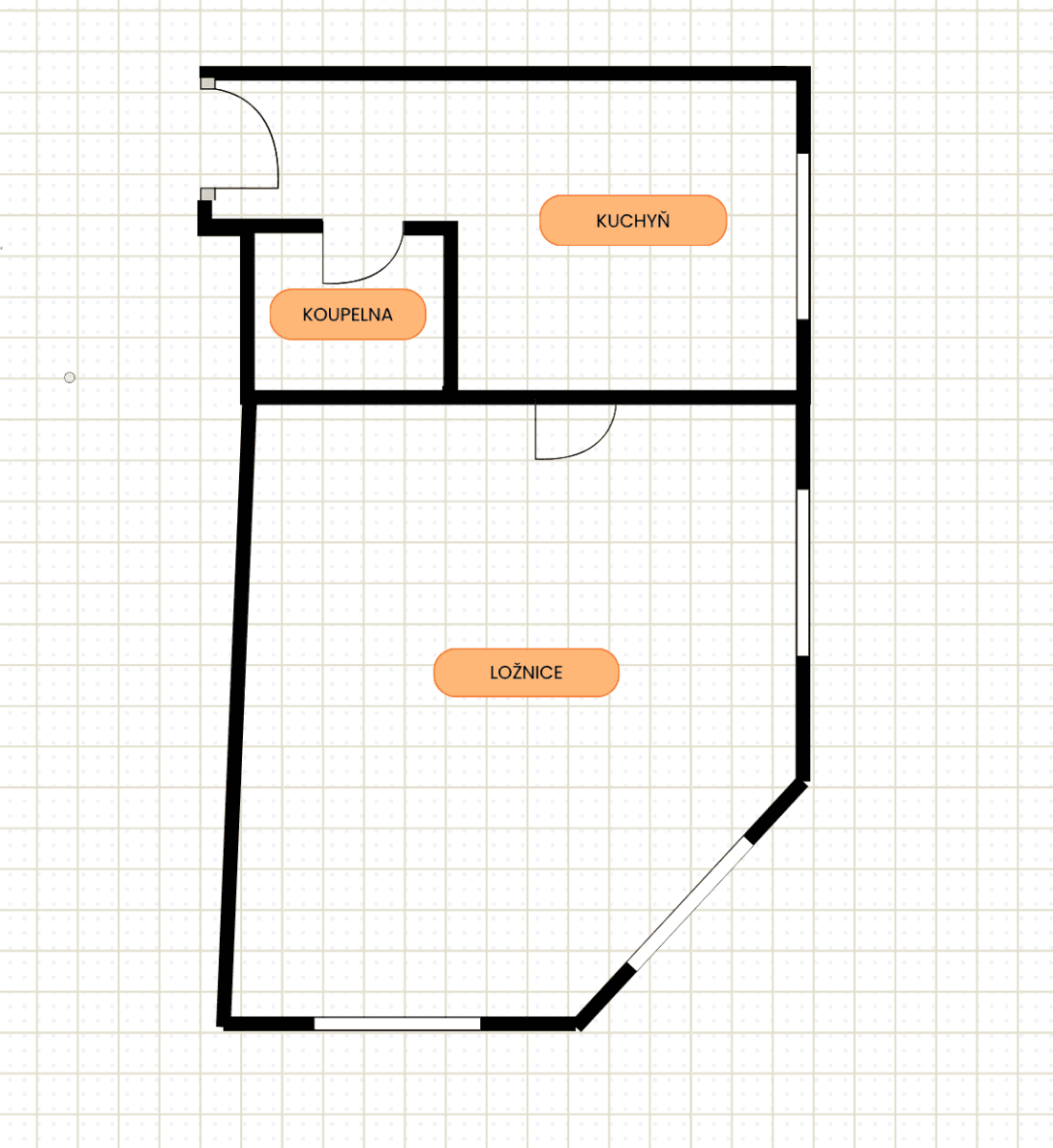 1 bedroom flat for sale, 39 m², Seifertova, Prague, Prague 1 bedroom flat for sale, 39 m², Seifertova, Prague, Prague