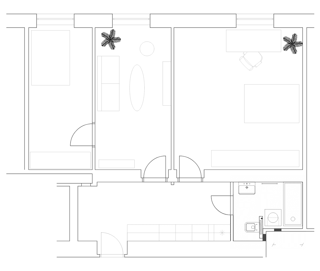 3 bedroom flat to rent, 69 m², Na Pankráci, Prague, Prague 3 bedroom flat to rent, 69 m², Na Pankráci, Prague, Prague