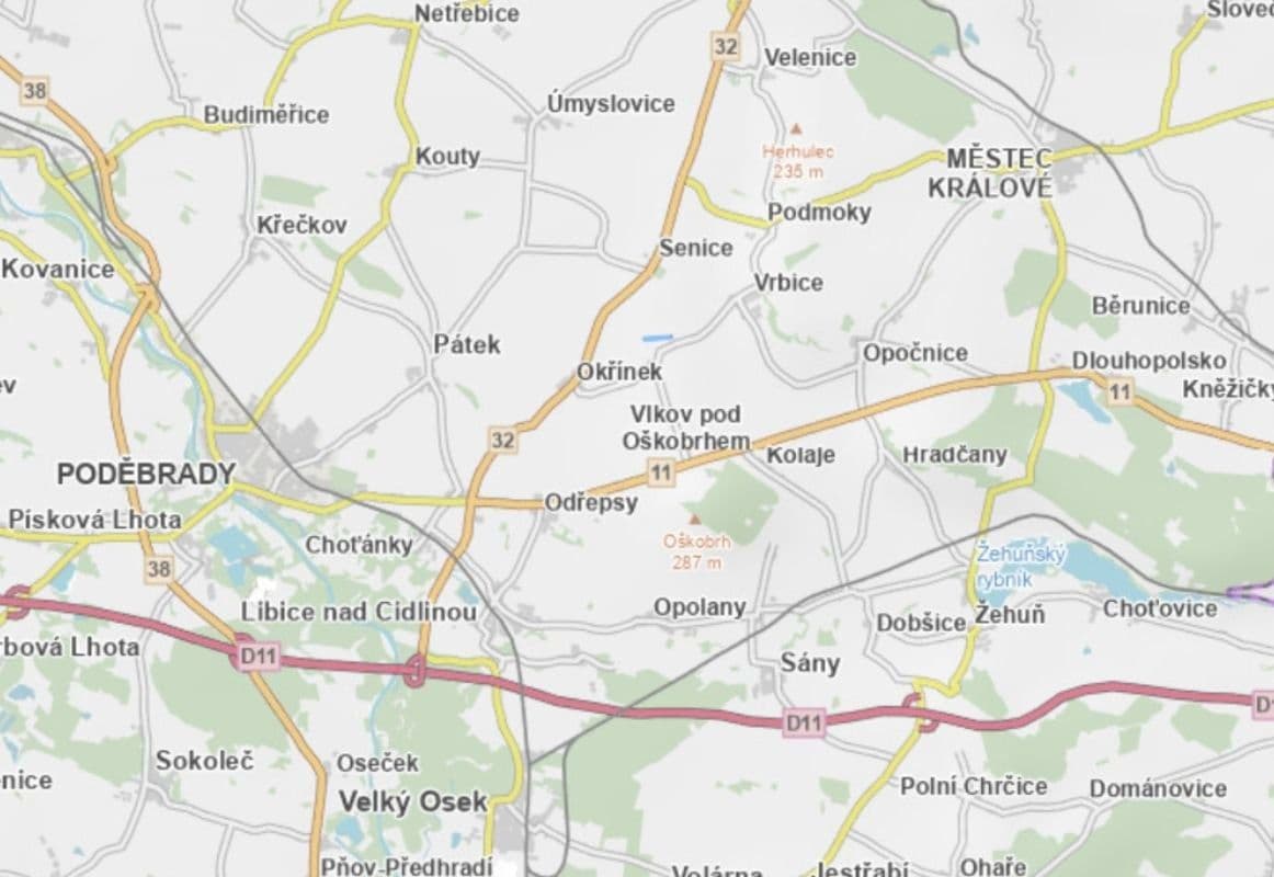 plot for sale, 1,251 m², Okřínek, Středočeský Region plot for sale, 1,251 m², Okřínek, Středočeský Region