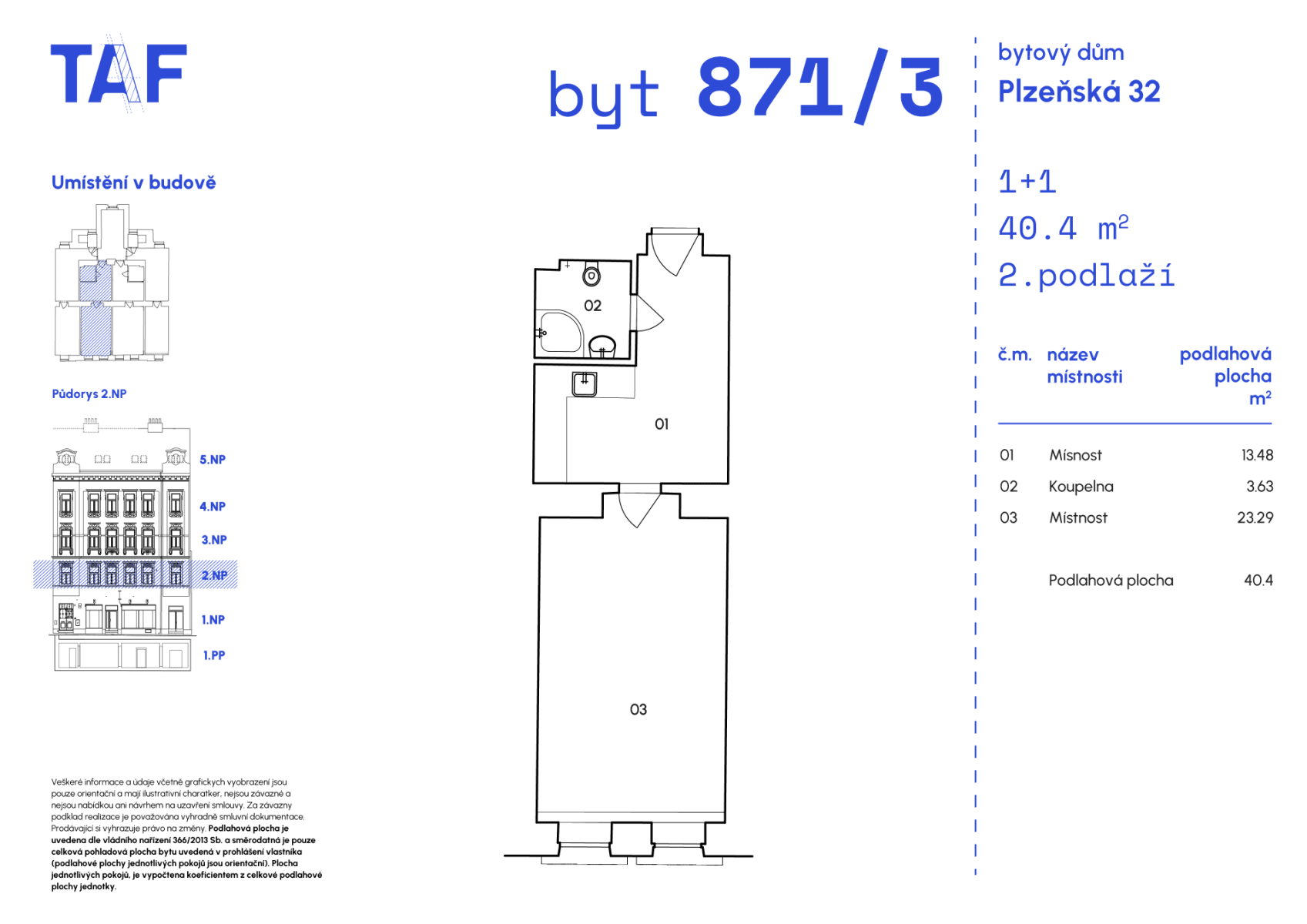 1 bedroom flat for sale, 40 m², Plzeňská, Prague, Prague 1 bedroom flat for sale, 40 m², Plzeňská, Prague, Prague