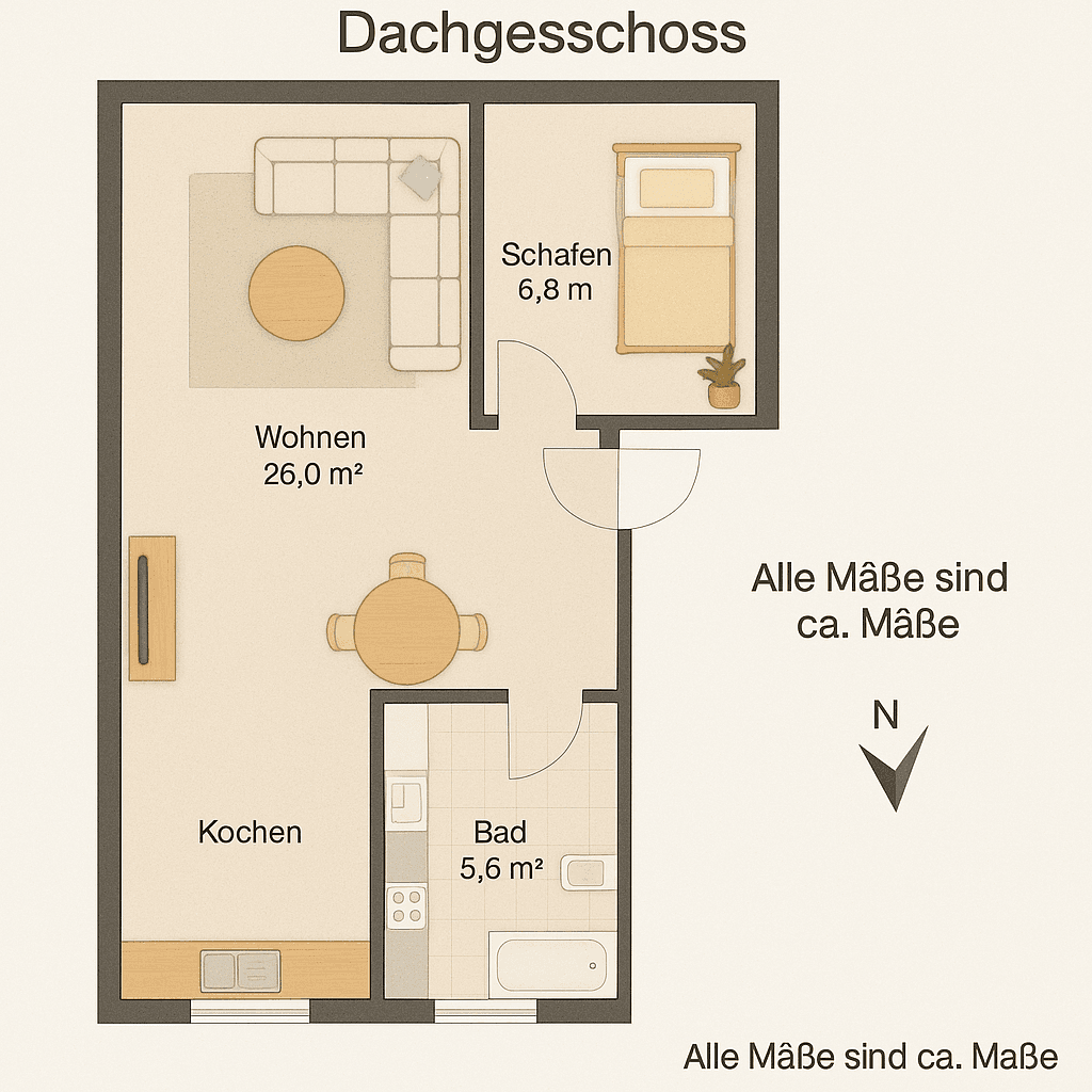 2 bedroom flat to rent, 35 m², An der Kleinbahn 24, Nossen, Saxony 2 bedroom flat to rent, 35 m², An der Kleinbahn 24, Nossen, Saxony