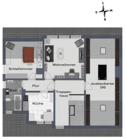 2 bedroom flat to rent, 52 m², Aschaffenburg, Bavaria 2 bedroom flat to rent, 52 m², Aschaffenburg, Bavaria