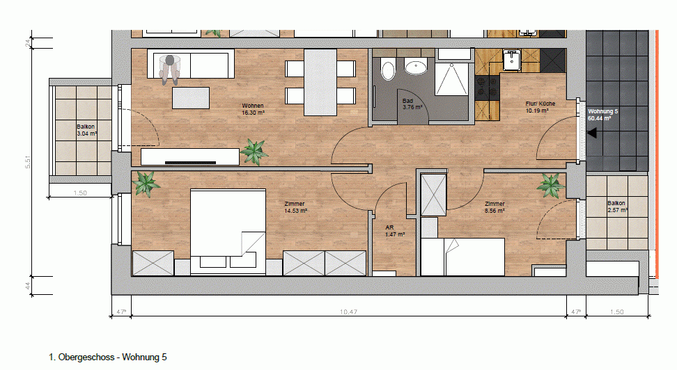 1 bedroom with open-plan kitchen flat to rent, 67 m², Hamburg, Hamburg 1 bedroom with open-plan kitchen flat to rent, 67 m², Hamburg, Hamburg