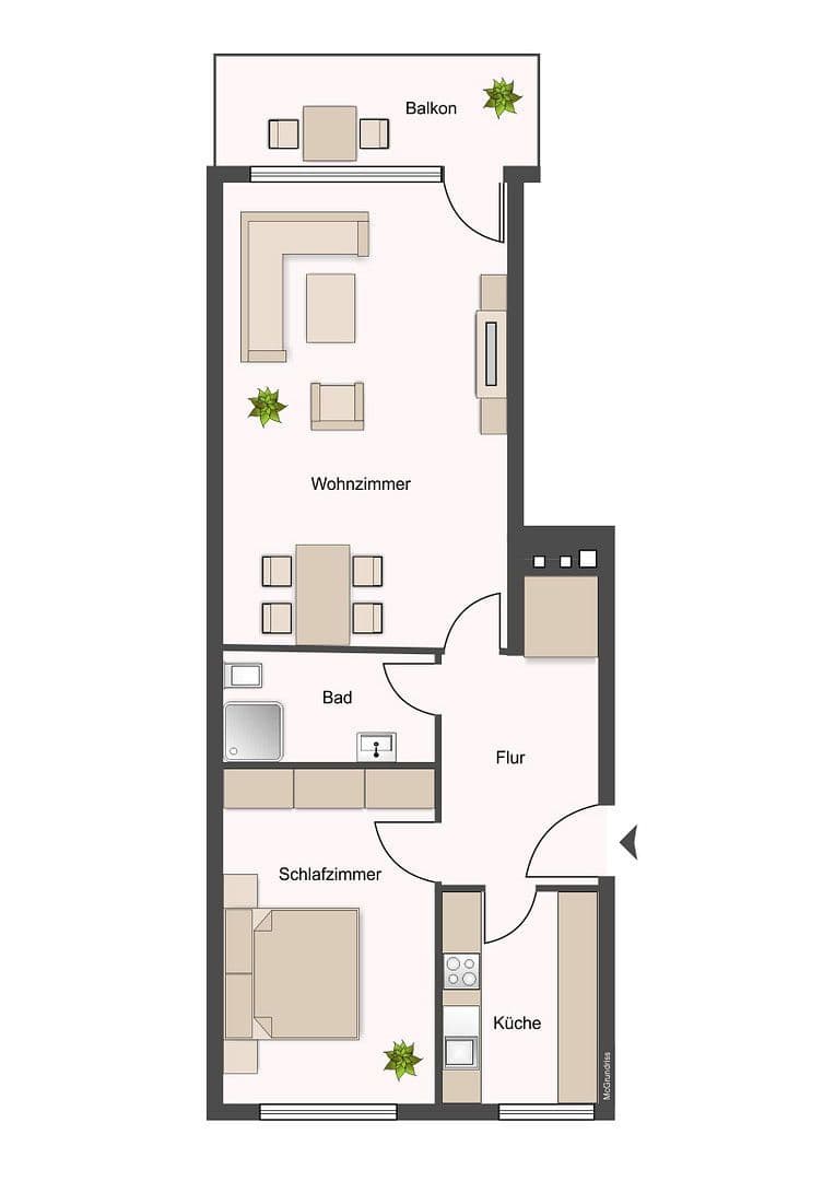 2 bedroom flat to rent, 55 m², Berliner Allee 56, Augsburg, Bavaria 2 bedroom flat to rent, 55 m², Berliner Allee 56, Augsburg, Bavaria