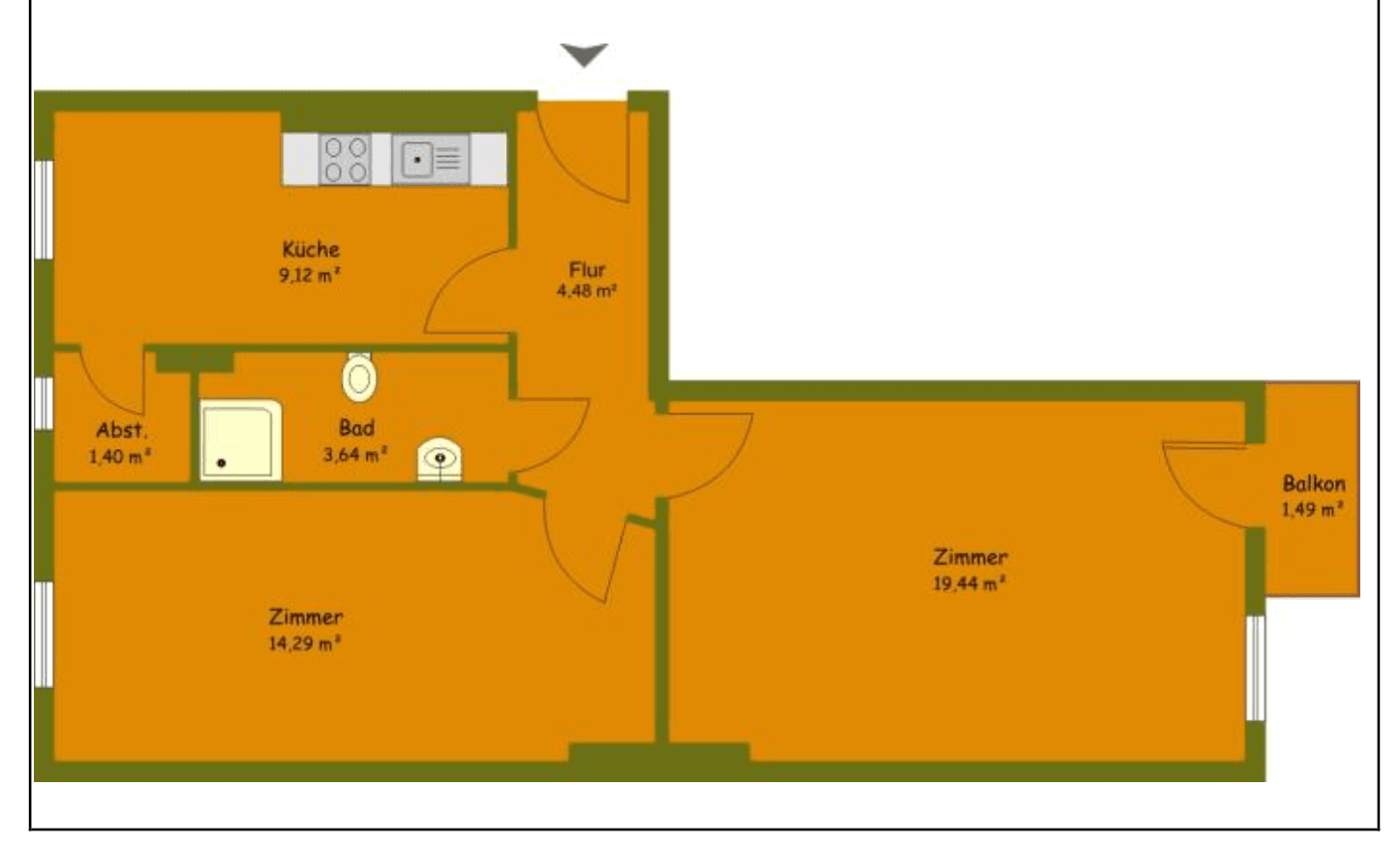 2 bedroom flat for sale, 54 m², Walkenrieder 18, Berlin-Britz, Berlin 2 bedroom flat for sale, 54 m², Walkenrieder 18, Berlin-Britz, Berlin