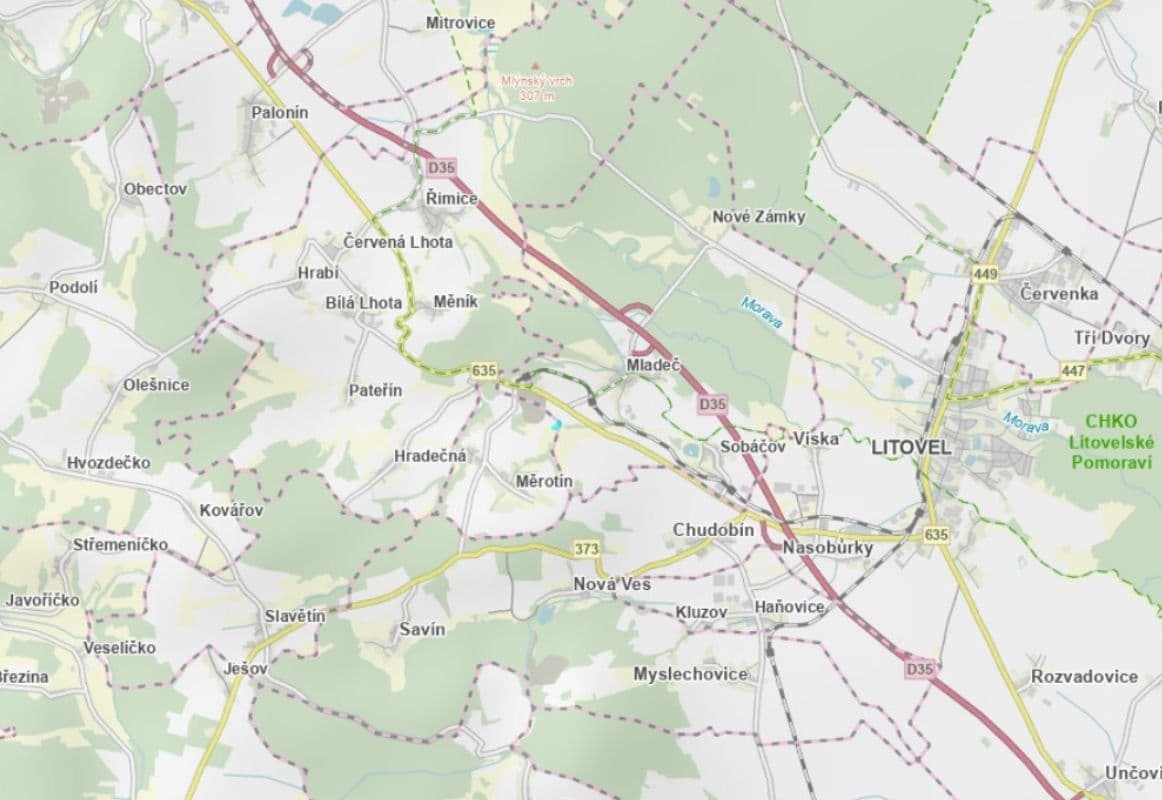 plot for sale, 2,465 m², Měrotín, Olomoucký Region plot for sale, 2,465 m², Měrotín, Olomoucký Region