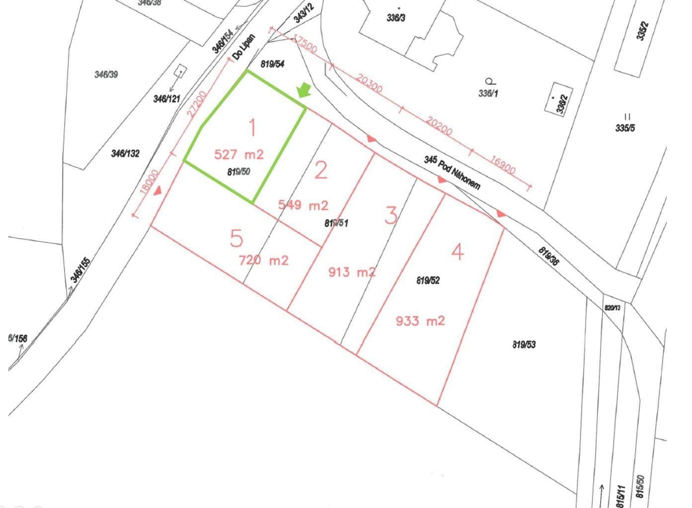 plot for sale, 527 m², Pod Náhonem, Prague, Prague plot for sale, 527 m², Pod Náhonem, Prague, Prague