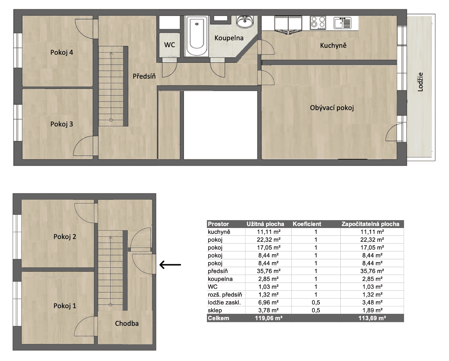 5 bedroom flat for sale, 119 m², Dominova, Prague, Prague 5 bedroom flat for sale, 119 m², Dominova, Prague, Prague