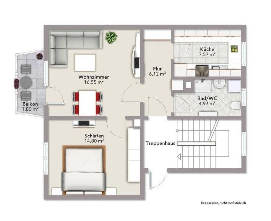 2 bedroom flat to rent, 52 m², Brunnenstraße 46a, Augsburg, Bavaria 2 bedroom flat to rent, 52 m², Brunnenstraße 46a, Augsburg, Bavaria