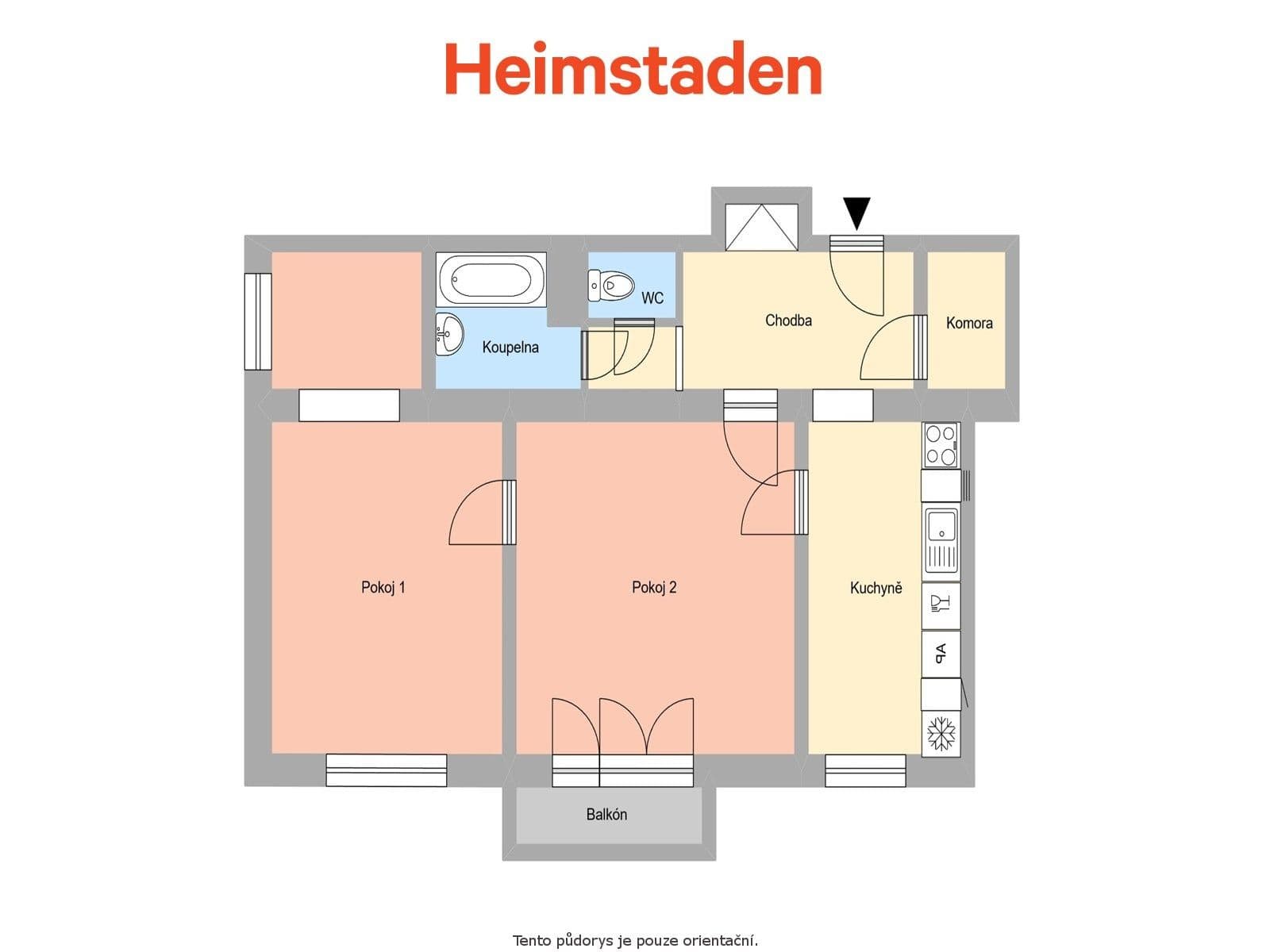 2 bedroom flat to rent, 59 m², Bohuslava Martinů, Ostrava, Moravskoslezský Region 2 bedroom flat to rent, 59 m², Bohuslava Martinů, Ostrava, Moravskoslezský Region