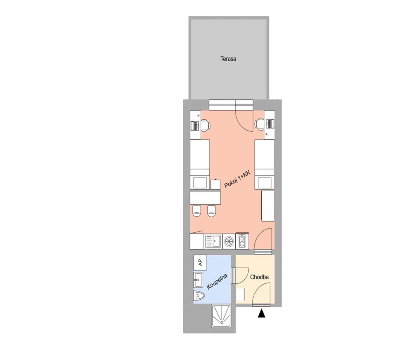Studio flat to rent, 33 m², Magisterská, Plzeň, Plzeňský Region Studio flat to rent, 33 m², Magisterská, Plzeň, Plzeňský Region