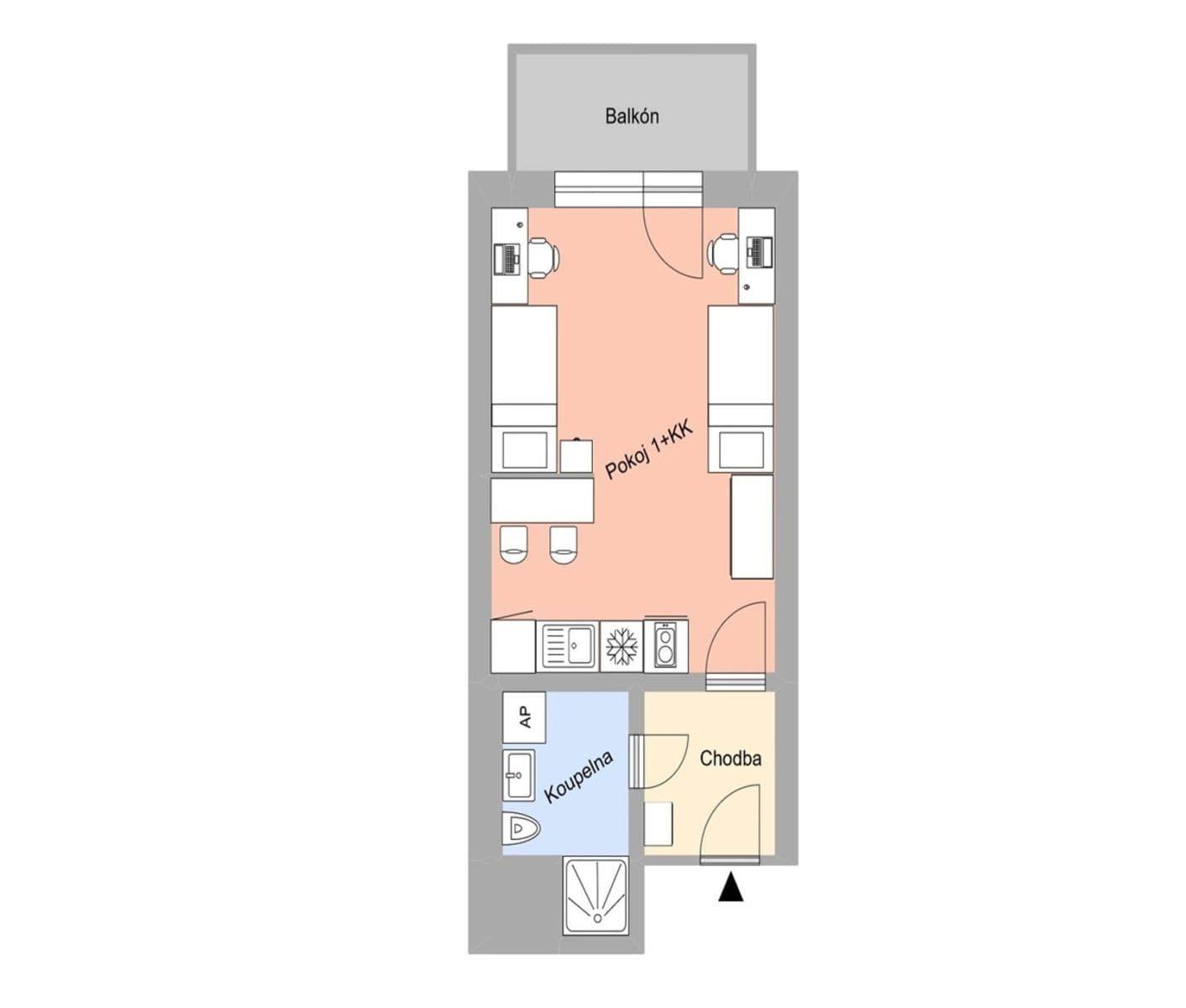 Studio flat to rent, 30 m², Magisterská, Plzeň, Plzeňský Region Studio flat to rent, 30 m², Magisterská, Plzeň, Plzeňský Region