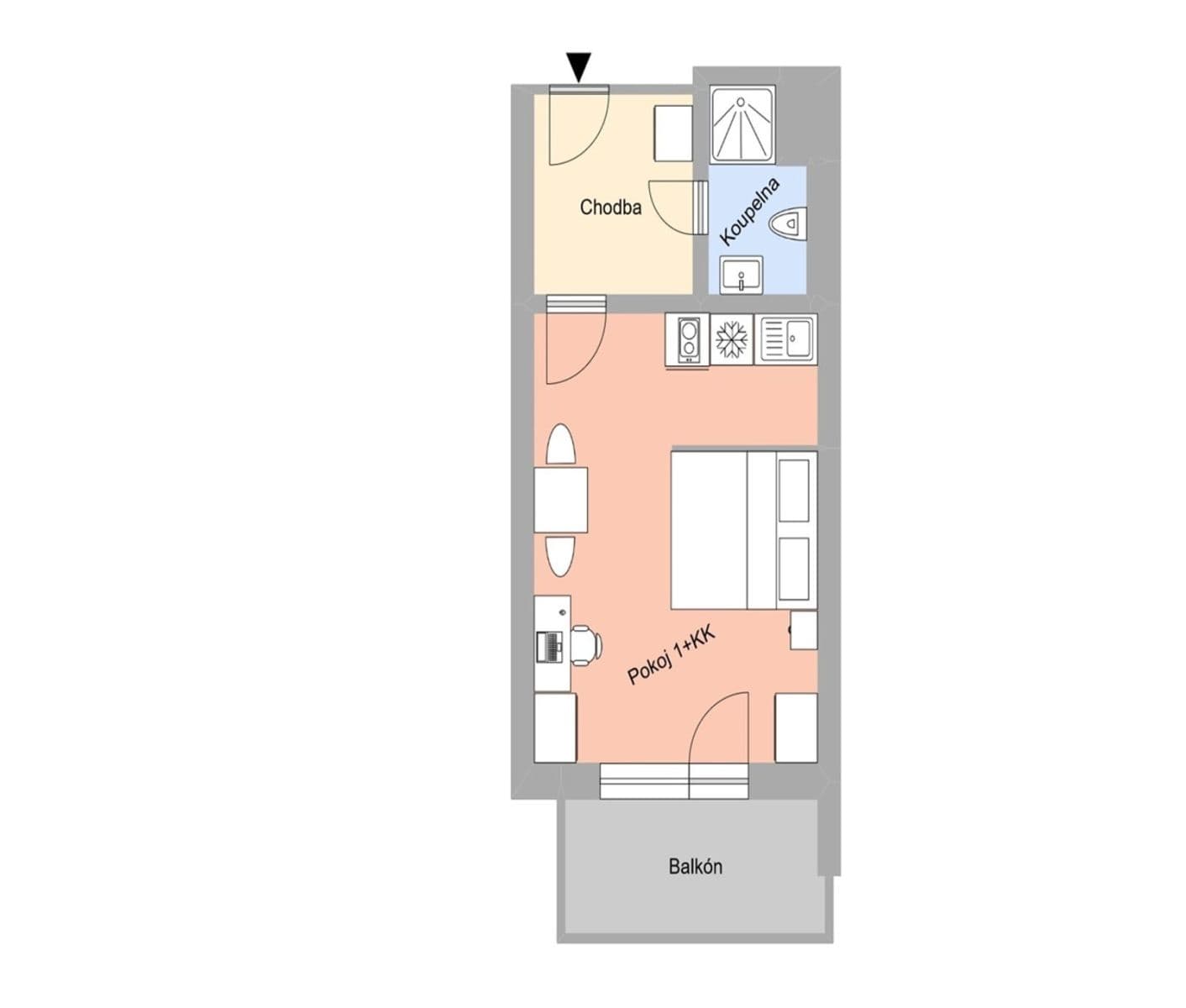 Studio flat to rent, 30 m², Magisterská, Plzeň, Plzeňský Region Studio flat to rent, 30 m², Magisterská, Plzeň, Plzeňský Region