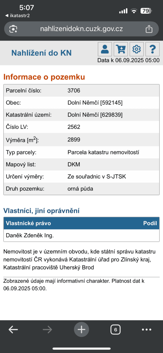 plot for sale, 2,899 m², Dolní Němčí, Zlínský Region plot for sale, 2,899 m², Dolní Němčí, Zlínský Region