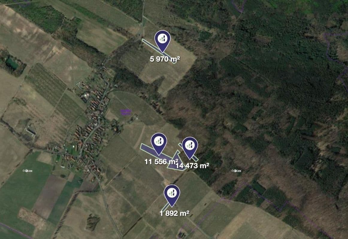 plot for sale, 33,891 m², Horušice, Středočeský Region plot for sale, 33,891 m², Horušice, Středočeský Region