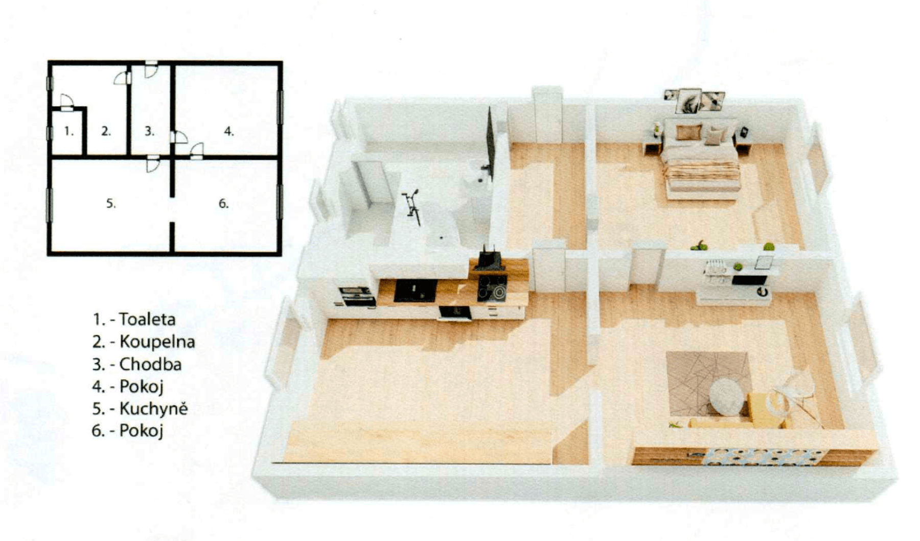 2 bedroom flat to rent, 48 m², Mikoláše Alše, Kolín, Středočeský Region 2 bedroom flat to rent, 48 m², Mikoláše Alše, Kolín, Středočeský Region