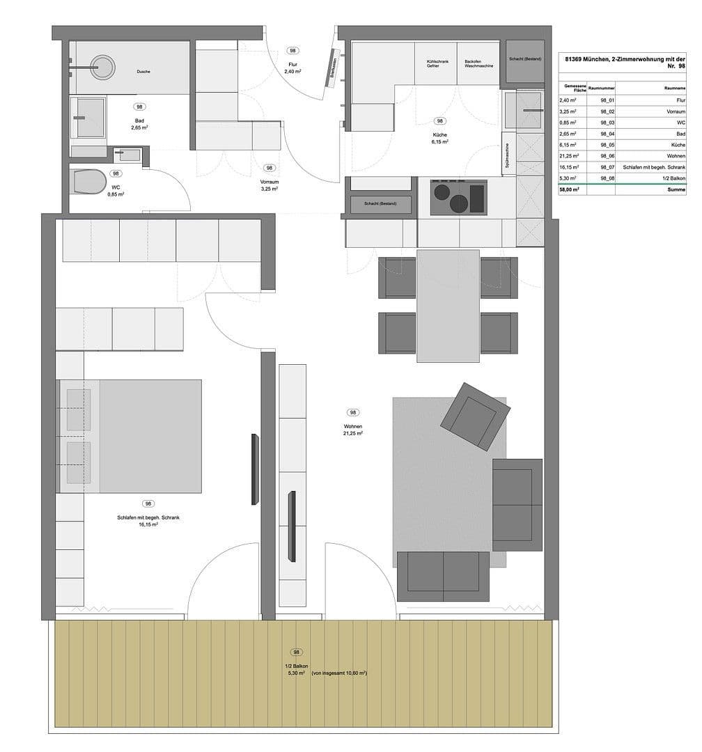 2 bedroom flat for sale, 58 m², Johann-Clanze-Straße, München, Bavaria 2 bedroom flat for sale, 58 m², Johann-Clanze-Straße, München, Bavaria