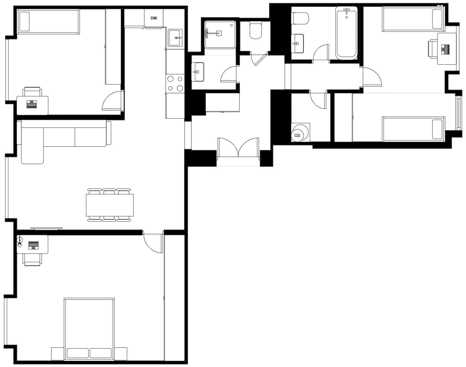 3 bedroom with open-plan kitchen flat for sale, 95 m², Na Maninách, Prague, Prague 3 bedroom with open-plan kitchen flat for sale, 95 m², Na Maninách, Prague, Prague