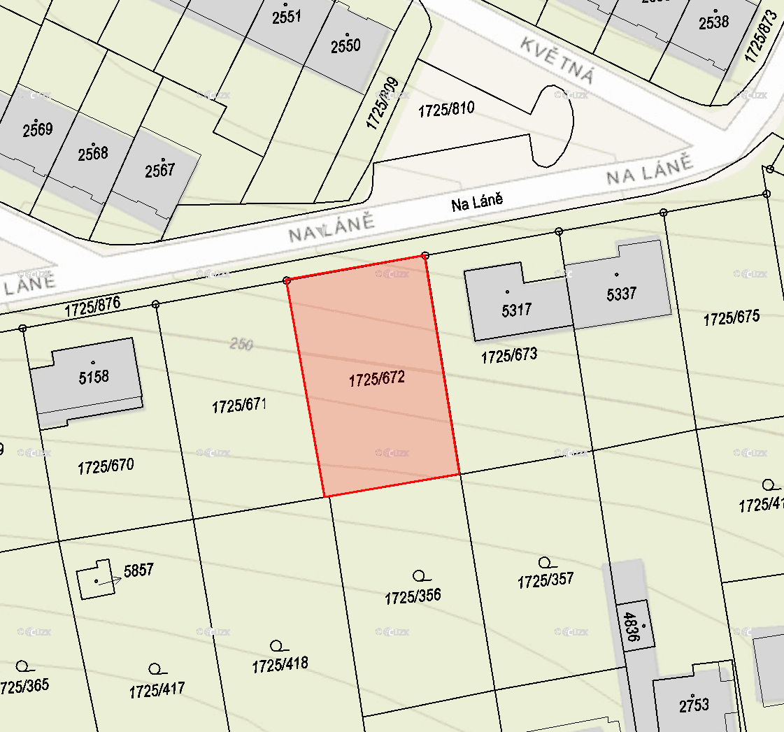 plot for sale, 602 m², Uherský Brod, Zlínský Region plot for sale, 602 m², Uherský Brod, Zlínský Region