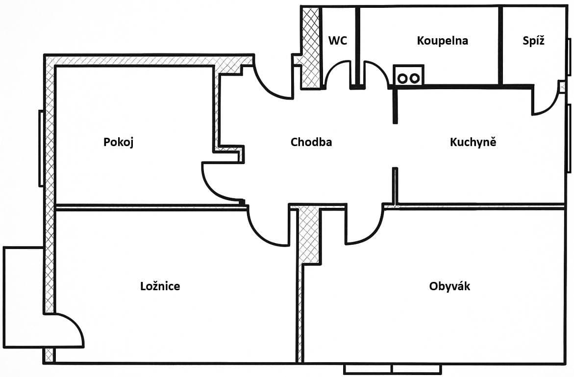 3 bedroom flat to rent, 78 m², Karlov, Velké Meziříčí, Vysočina Region 3 bedroom flat to rent, 78 m², Karlov, Velké Meziříčí, Vysočina Region