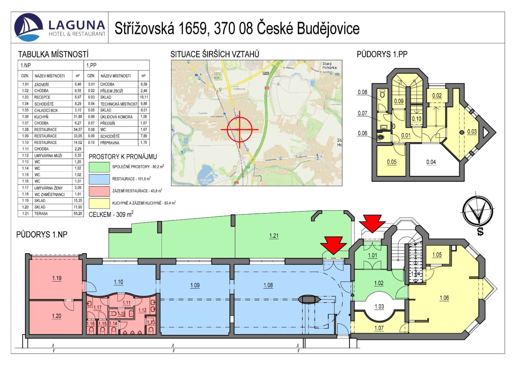 non-residential property to rent, 229 m², Střížovská, České Budějovice, Jihočeský Region non-residential property to rent, 229 m², Střížovská, České Budějovice, Jihočeský Region