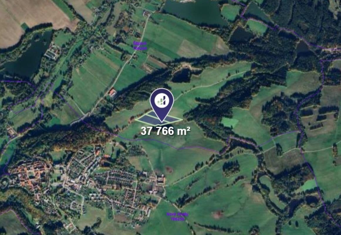 plot for sale, 3,493 m², Nové Hrady, Jihočeský Region plot for sale, 3,493 m², Nové Hrady, Jihočeský Region