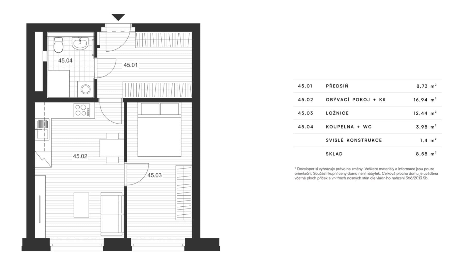 1 bedroom with open-plan kitchen flat to rent, 43 m², Pšeničná, Hořovice, Středočeský Region 1 bedroom with open-plan kitchen flat to rent, 43 m², Pšeničná, Hořovice, Středočeský Region