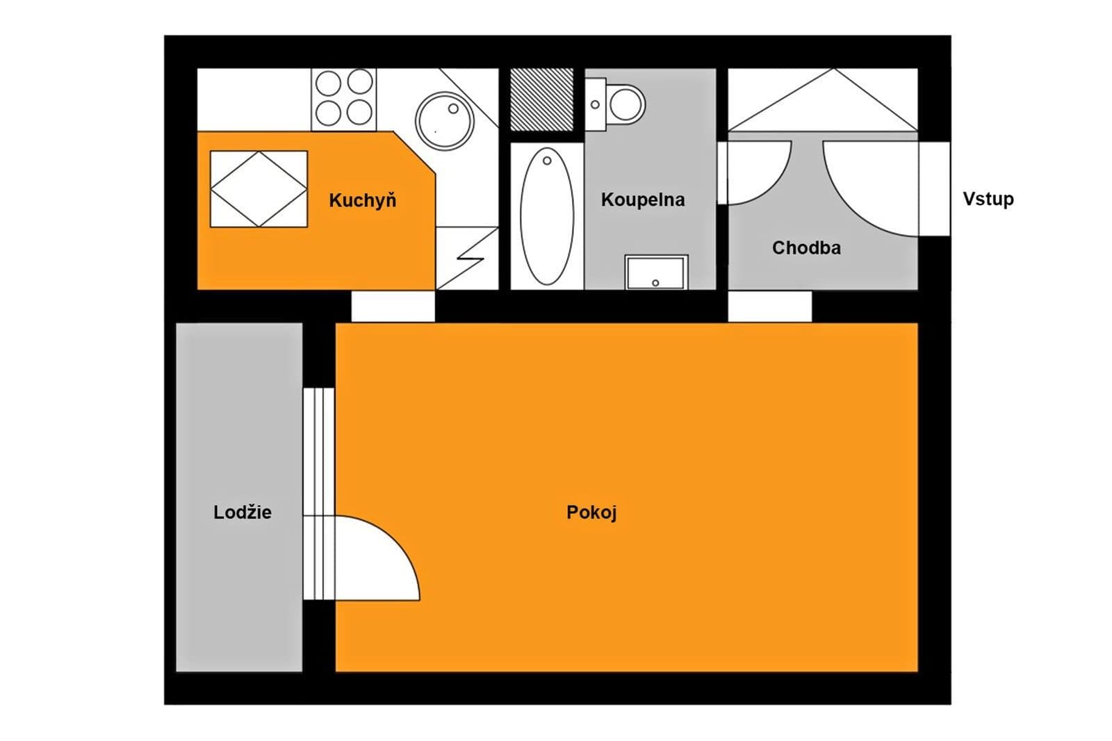 1 bedroom flat to rent, 35 m², Říční, Nymburk, Středočeský Region 1 bedroom flat to rent, 35 m², Říční, Nymburk, Středočeský Region