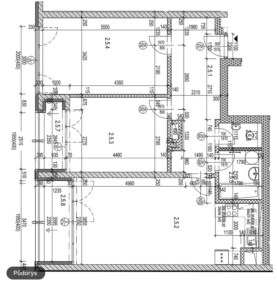 2 bedroom with open-plan kitchen flat to rent, 92 m², V Horkách, Prague, Prague 2 bedroom with open-plan kitchen flat to rent, 92 m², V Horkách, Prague, Prague