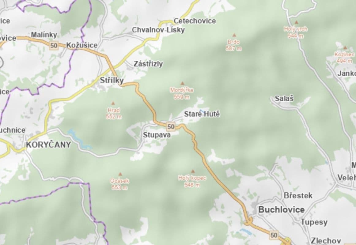 plot for sale, 4,975 m², Staré Hutě, Zlínský Region plot for sale, 4,975 m², Staré Hutě, Zlínský Region