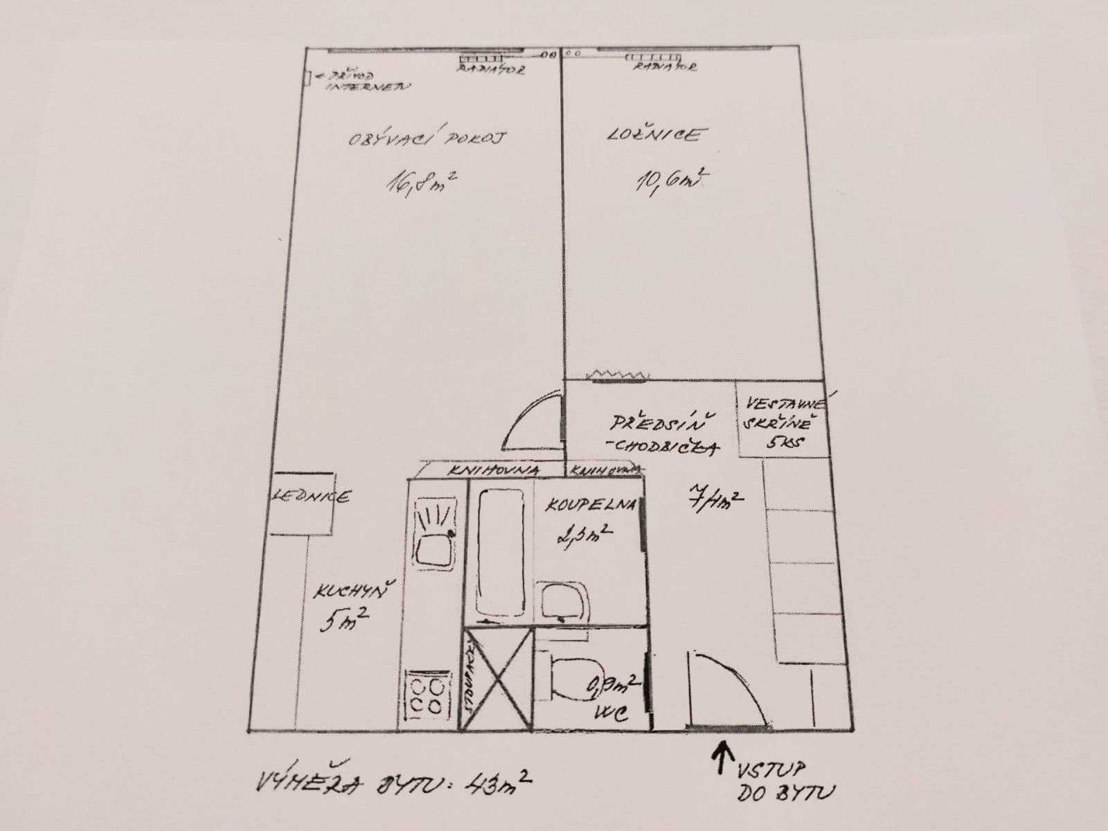 1 bedroom with open-plan kitchen flat to rent, 43 m², Švehlova, Prague, Prague 1 bedroom with open-plan kitchen flat to rent, 43 m², Švehlova, Prague, Prague