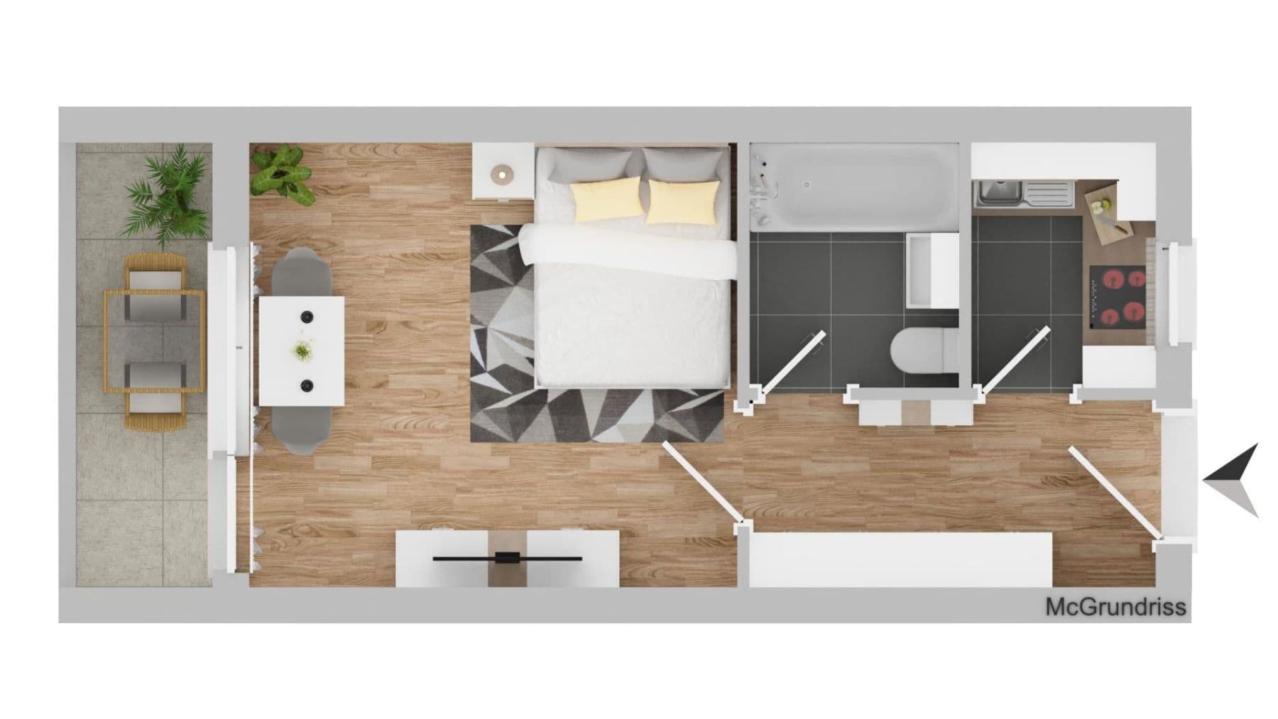 1 bedroom flat to rent, 30 m², Deschinger Straße, Ingolstadt, Bavaria 1 bedroom flat to rent, 30 m², Deschinger Straße, Ingolstadt, Bavaria