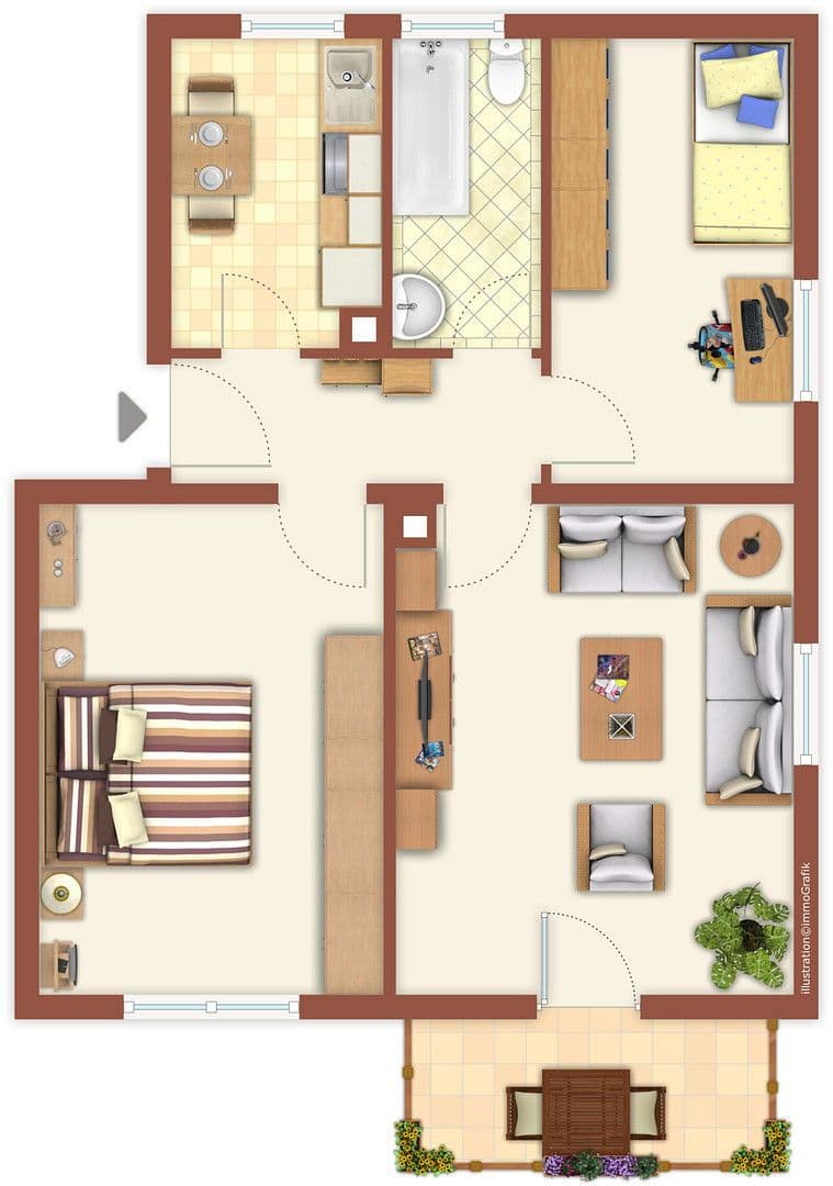3 bedroom flat to rent, 59 m², Banzhafstraße, Mühlacker, Baden-Württemberg 3 bedroom flat to rent, 59 m², Banzhafstraße, Mühlacker, Baden-Württemberg