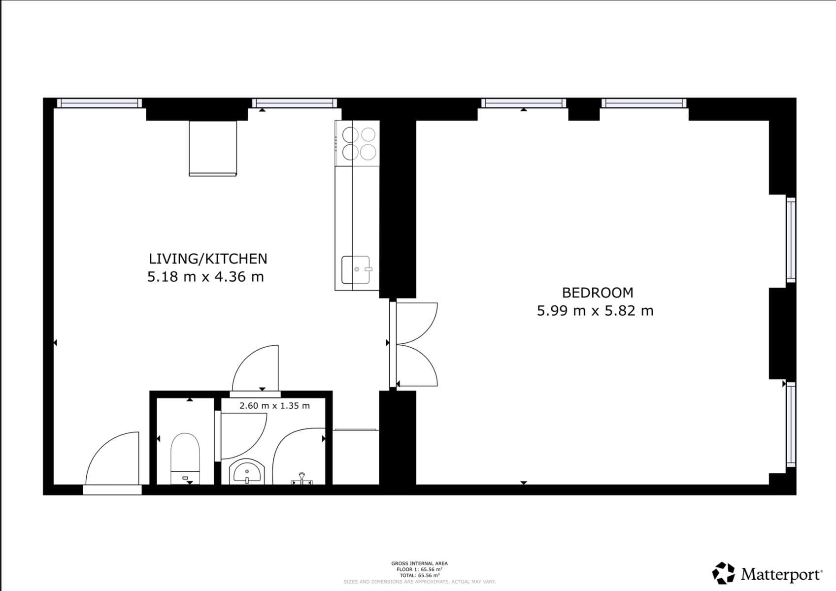 1 bedroom with open-plan kitchen flat to rent, 58 m², Preslova, Prague, Prague 1 bedroom with open-plan kitchen flat to rent, 58 m², Preslova, Prague, Prague