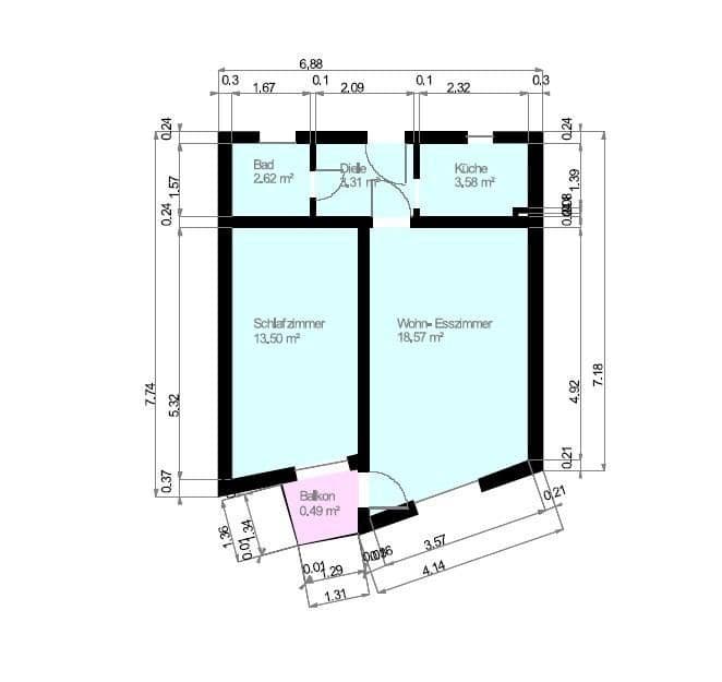 2 bedroom flat to rent, 42 m², Eberhardstr. 60, Geislingen an der Steige, Baden-Württemberg 2 bedroom flat to rent, 42 m², Eberhardstr. 60, Geislingen an der Steige, Baden-Württemberg