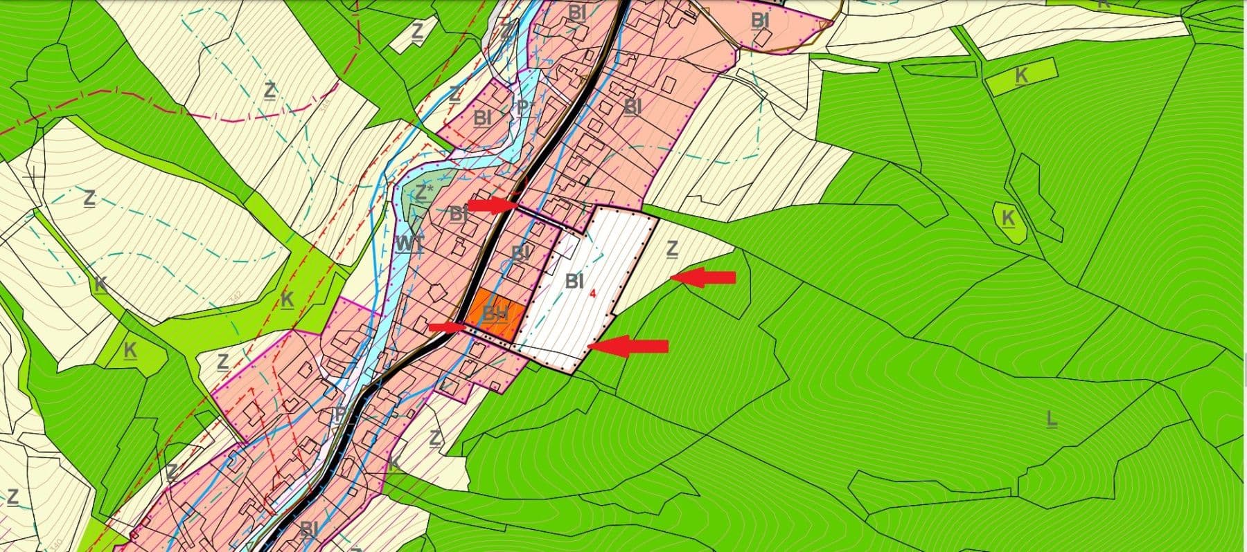 plot for sale, 13,313 m², Trnava, Zlínský Region plot for sale, 13,313 m², Trnava, Zlínský Region