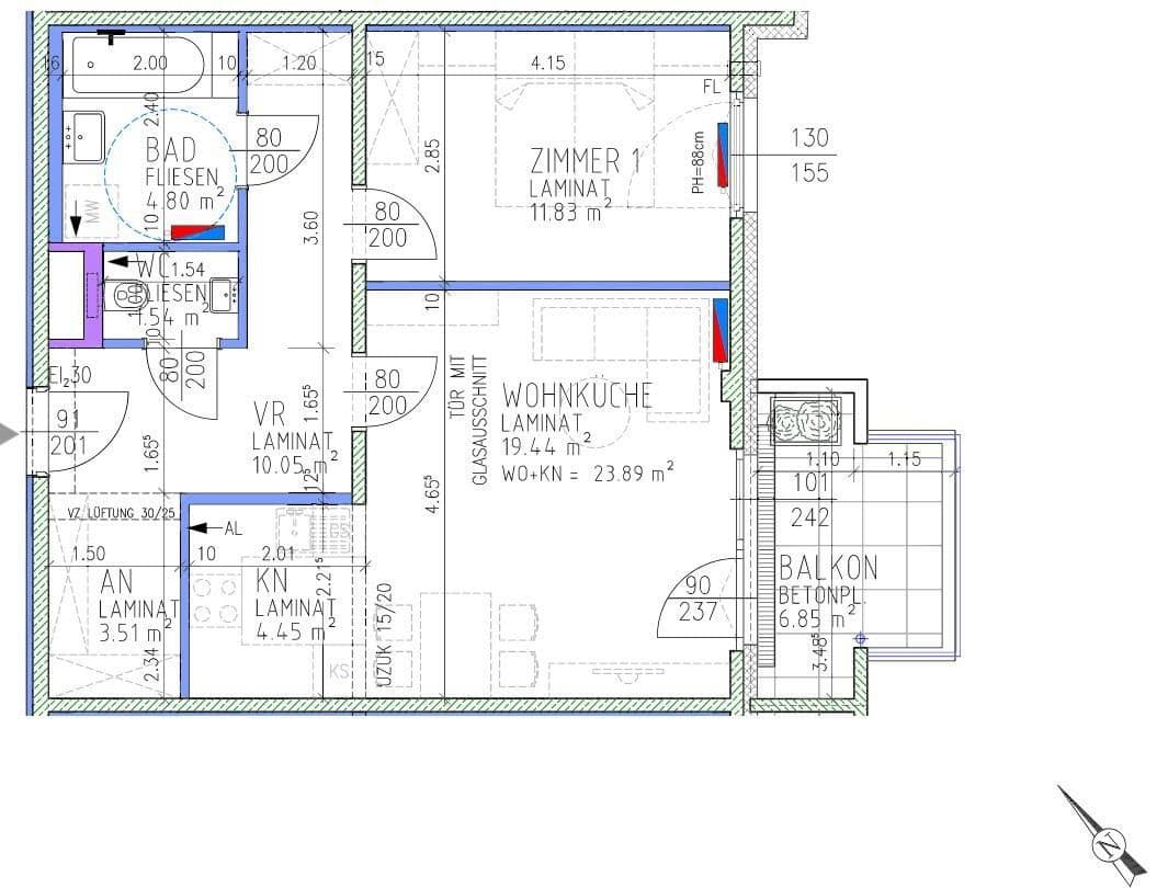 2 bedroom flat for sale, 56 m², Bloch-Bauer-Promenade 30, Wien, Vienna 2 bedroom flat for sale, 56 m², Bloch-Bauer-Promenade 30, Wien, Vienna