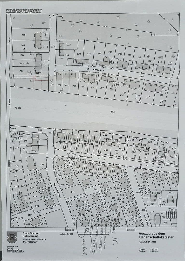 plot for sale, 660 m², Korbstück 18, Bochum, North Rhine-Westphalia plot for sale, 660 m², Korbstück 18, Bochum, North Rhine-Westphalia
