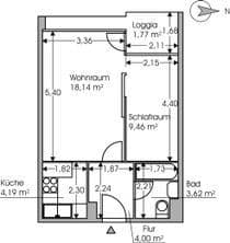 2 bedroom flat to rent, 41 m², Schlangenbader Str. 14,, Berlin, Berlin 2 bedroom flat to rent, 41 m², Schlangenbader Str. 14,, Berlin, Berlin