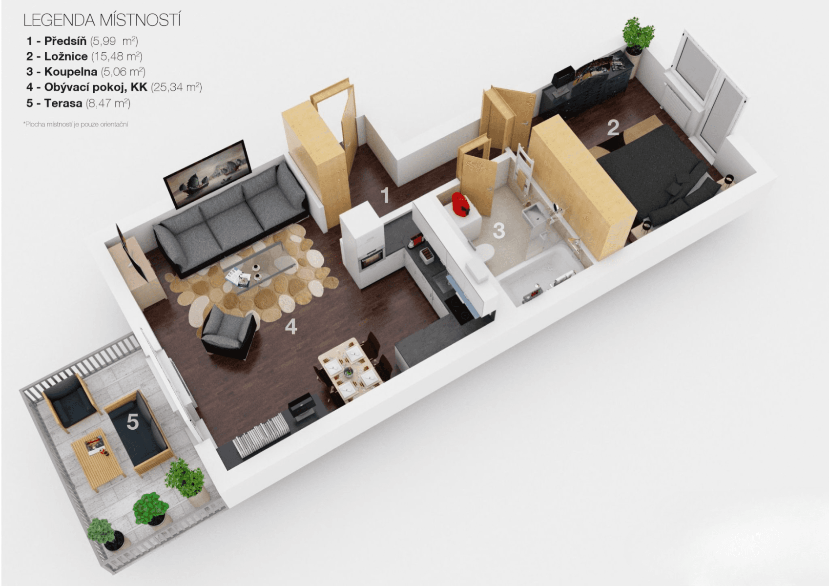 1 bedroom with open-plan kitchen flat for sale, 52 m², Hulanova, Prague, Prague 1 bedroom with open-plan kitchen flat for sale, 52 m², Hulanova, Prague, Prague