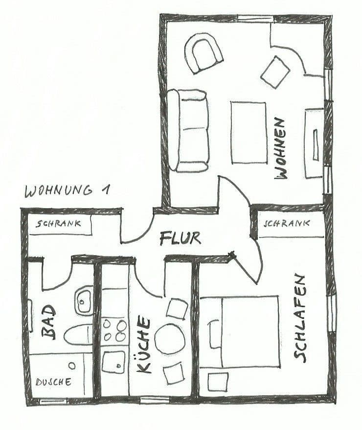 2 bedroom flat to rent, 48 m², Gudensberg, Hesse 2 bedroom flat to rent, 48 m², Gudensberg, Hesse