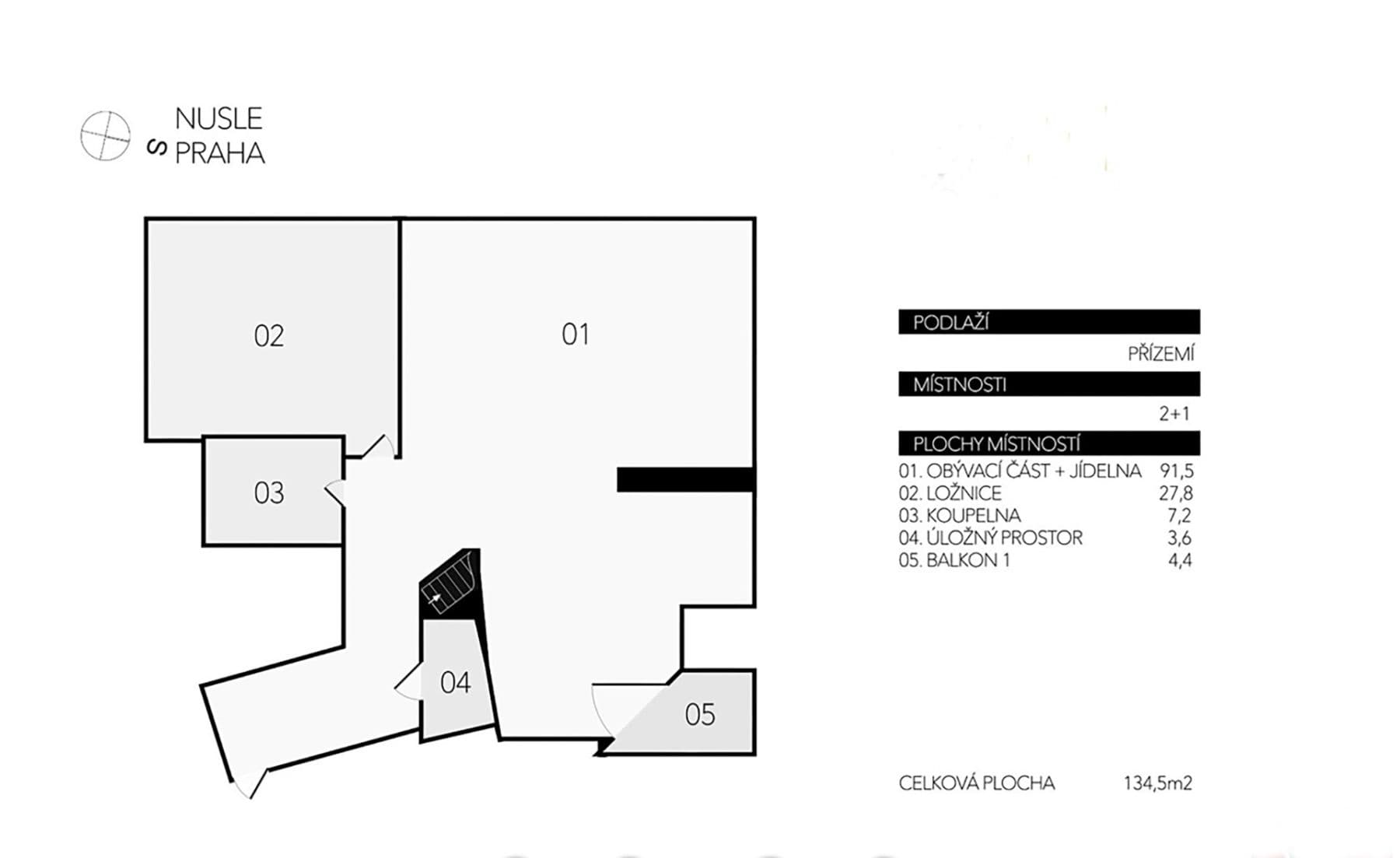 2 bedroom with open-plan kitchen flat to rent, 205 m², Mojmírova, Prague, Prague 2 bedroom with open-plan kitchen flat to rent, 205 m², Mojmírova, Prague, Prague