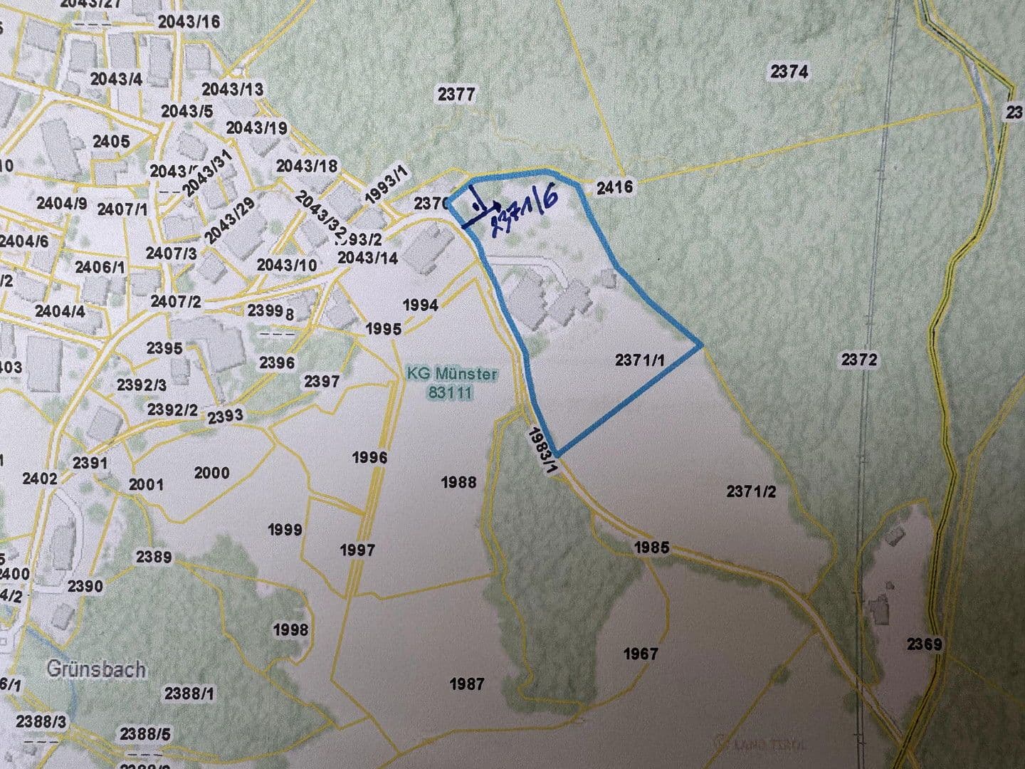 plot for sale, 454 m², Grünsbach, 122, Münster, Tyrol plot for sale, 454 m², Grünsbach, 122, Münster, Tyrol